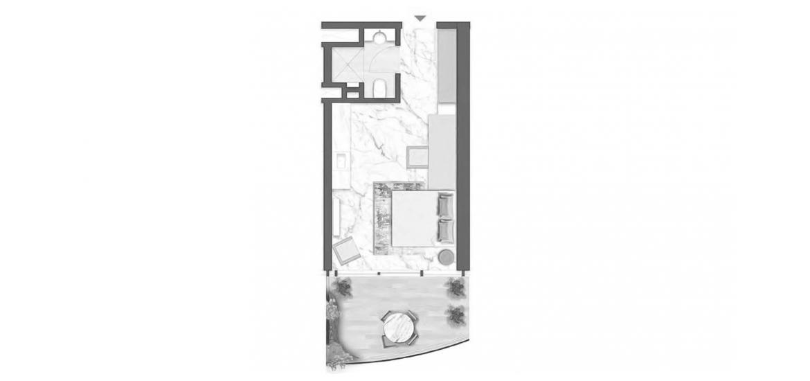 Plano del apartamento «38SQM VARIANT1», 1 habitación en DAMAC CHIC TOWER