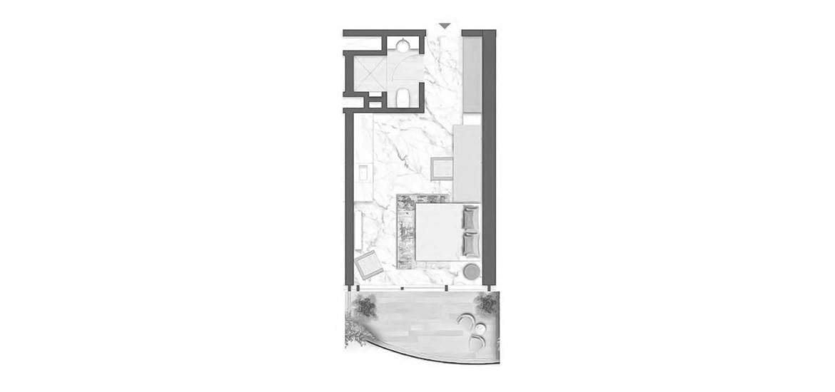 Plano del apartamento «38SQM VARIANT2», 1 habitación en DAMAC CHIC TOWER