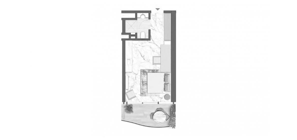 Plan d'étage de l'appartement «38SQM VARIANT3», 1 chambre à DAMAC CHIC TOWER