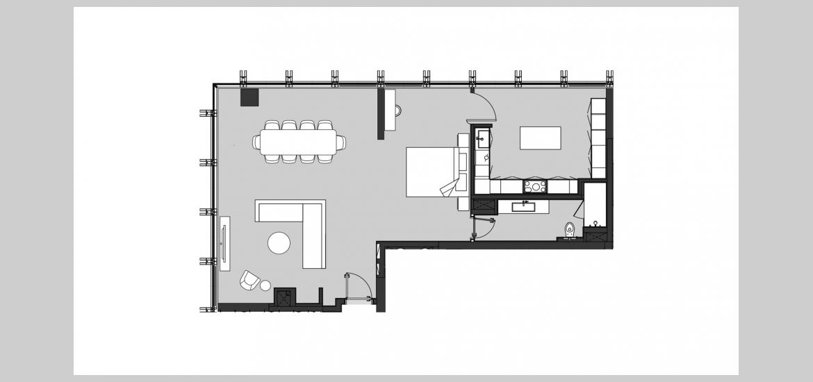 Plan d'étage de l'appartement «STUDIO», 1 chambre à RESIDENCE 110