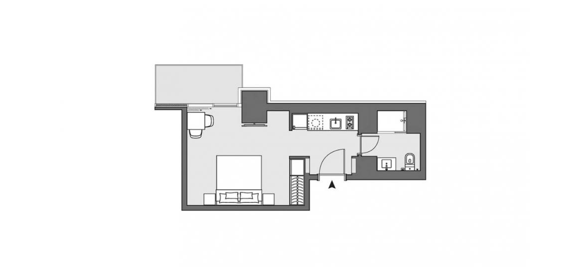 Plan d'étage de l'appartement «A», 1 chambre à PENINSULA TWO