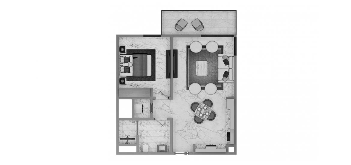 Apartment floor plan «1 BR Type A1 70SQM», 1 bedroom in EMAAR GOLF HEIGHTS