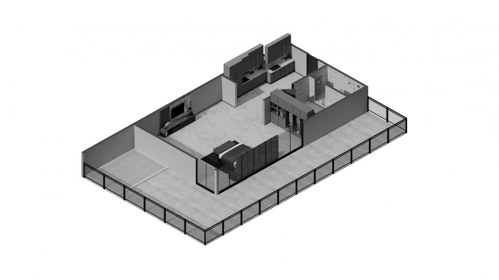 Apartment floor plan «Presidental Studio Type B 58SQM», 1 room in ELITZ