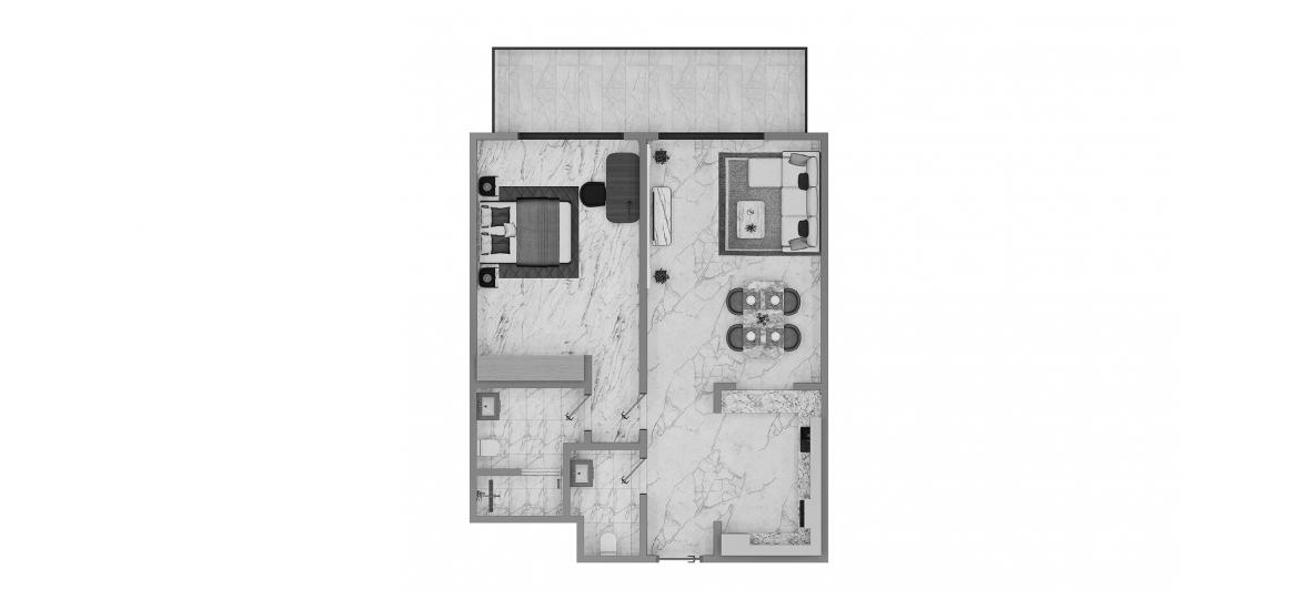 Apartment floor plan «1 Bedroom 57SQM», 1 bedroom in BINGHATTI NOVA