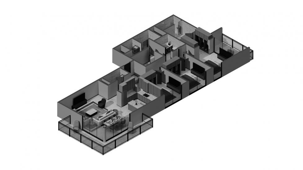 Apartment floor plan «3 BR Type A 177SQM», 3 bedrooms in EMAAR GOLF HEIGHTS